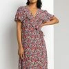 Roman Pink Petite Ditsy Floral Frill Wrap Dress 1 Roman Pink Petite Ditsy Floral Frill Wrap Dress -Roman Sales Shop unnamed file 2492