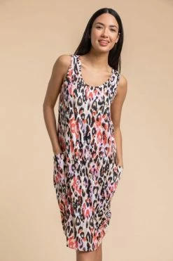 Roman White Animal Print Slouch Pocket Dress 11 Roman White Animal Print Slouch Pocket Dress -Roman Sales Shop unnamed file 2511