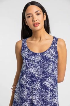 Roman Blue Abstract Print Hanky Hem Maxi Dress 9 Roman Blue Abstract Print Hanky Hem Maxi Dress -Roman Sales Shop unnamed file 2514