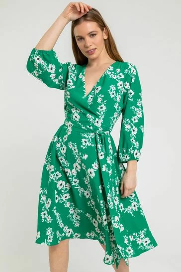 Roman Green Petite Floral Fit & Flare Dress 7 Roman Green Petite Floral Fit & Flare Dress - Image 5