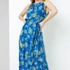 Roman Blue Petite Floral Print Halter Neck Dress 2 Roman Blue Petite Floral Print Halter Neck Dress -Roman Sales Shop unnamed file 2558