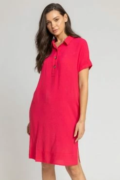 Roman Red Pocket Detail Button Shirt Dress 12 Roman Red Pocket Detail Button Shirt Dress -Roman Sales Shop unnamed file 2584