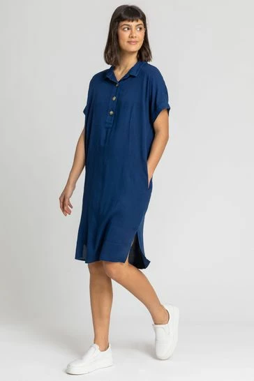 Roman Red Pocket Detail Button Shirt Dress 8 Roman Red Pocket Detail Button Shirt Dress - Image 6