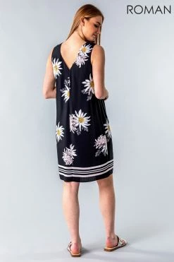 Roman Black Daisy Floral Shift Dress 9 Roman Black Daisy Floral Shift Dress -Roman Sales Shop unnamed file 2593