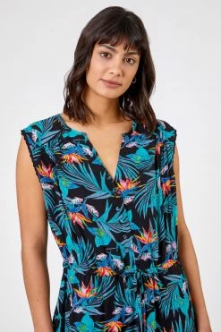 Roman Blue Floral Print Tiered Woven Dress 10 Roman Blue Floral Print Tiered Woven Dress -Roman Sales Shop unnamed file 2630