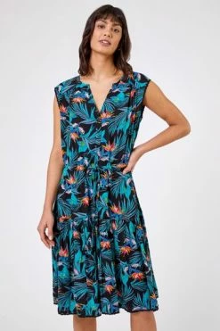 Roman Blue Floral Print Tiered Woven Dress 11 Roman Blue Floral Print Tiered Woven Dress -Roman Sales Shop unnamed file 2631