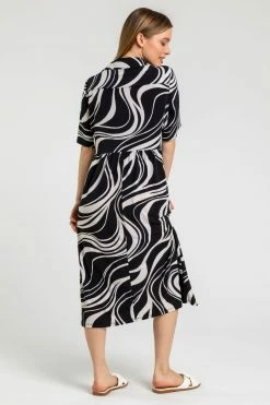 Roman Blue Petite Swirl Print Shirt Dress 8 Roman Blue Petite Swirl Print Shirt Dress -Roman Sales Shop unnamed file 2633