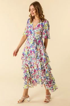 Roman Multi Frill Detail Floral Print Dress -Roman Sales Shop unnamed file 264