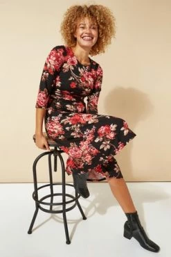 Roman Red Originals Floral Print Pocket Detail Midi Dress -Roman Sales Shop unnamed file 2641