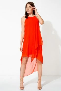 Roman Orange Diamante Trim Layer Dress -Roman Sales Shop unnamed file 2646