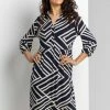 Roman Blue Geo Stripe Print Shirt Dress -Roman Sales Shop unnamed file 2648