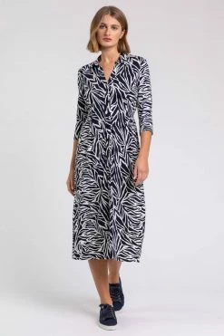 Roman Blue Animal Print Collared Midi Dress 13 Roman Blue Animal Print Collared Midi Dress -Roman Sales Shop unnamed file 2668