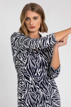 Roman Blue Animal Print Collared Midi Dress 14 Roman Blue Animal Print Collared Midi Dress -Roman Sales Shop unnamed file 2669