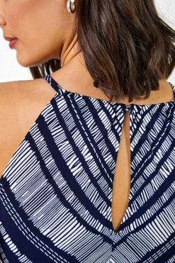 Roman Blue Boho Print Halterneck Maxi Dress 12 Roman Blue Boho Print Halterneck Maxi Dress -Roman Sales Shop unnamed file 2675