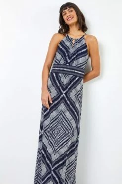 Roman Blue Boho Print Halterneck Maxi Dress 13 Roman Blue Boho Print Halterneck Maxi Dress -Roman Sales Shop unnamed file 2676