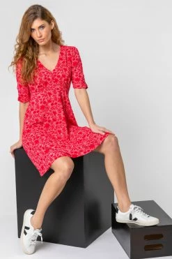 Roman Red Floral Print Buttoned Tea Dress 10 Roman Red Floral Print Buttoned Tea Dress -Roman Sales Shop unnamed file 2679