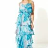 Roman Blue Abstract Print Tiered Maxi Dress 2 Roman Blue Abstract Print Tiered Maxi Dress -Roman Sales Shop unnamed file 2683