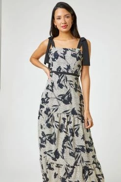 Roman White Tiered Contrast Spot Floral Print Maxi Dress 11 Roman White Tiered Contrast Spot Floral Print Maxi Dress -Roman Sales Shop unnamed file 2698