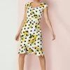 Roman Yellow Floral Spot Fluted Fitted Scuba Dress 2 Roman Yellow Floral Spot Fluted Fitted Scuba Dress -Roman Sales Shop unnamed file 2714