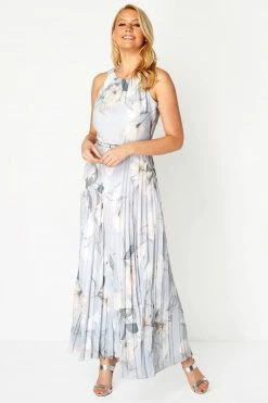 Roman Grey Lace Top Overlay Pleated Midi Dress 8 Roman Grey Lace Top Overlay Pleated Midi Dress -Roman Sales Shop unnamed file 273