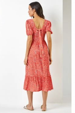 Roman Red Ditsy Animal Frill Hem Midi Dress 9 Roman Red Ditsy Animal Frill Hem Midi Dress -Roman Sales Shop unnamed file 2730
