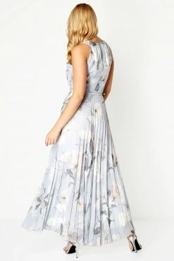 Roman Grey Lace Top Overlay Pleated Midi Dress 9 Roman Grey Lace Top Overlay Pleated Midi Dress -Roman Sales Shop unnamed file 274