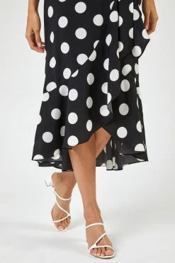 Roman Black Spot Print Frill Hem Midi Dress 13 Roman Black Spot Print Frill Hem Midi Dress -Roman Sales Shop unnamed file 2743