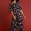 Roman Black Floral Print Chiffon Midi Dress 1 Roman Black Floral Print Chiffon Midi Dress -Roman Sales Shop unnamed file 2756