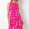 Roman Pink Floral Print Frill Detail Dress 2 Roman Pink Floral Print Frill Detail Dress -Roman Sales Shop unnamed file 2767