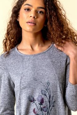 Roman Grey Floral Border Print Slouch Dress 11 Roman Grey Floral Border Print Slouch Dress -Roman Sales Shop unnamed file 2811