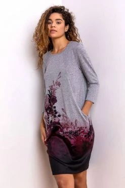 Roman Grey Floral Border Print Slouch Dress 13 Roman Grey Floral Border Print Slouch Dress -Roman Sales Shop unnamed file 2813