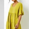 Roman Lime Green Textured Tiered Smock Dress 1 Roman Lime Green Textured Tiered Smock Dress -Roman Sales Shop unnamed file 2814
