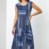 Roman Blue Patchwork Print Hanky Hem Dress 1 Roman Blue Patchwork Print Hanky Hem Dress -Roman Sales Shop unnamed file 2833