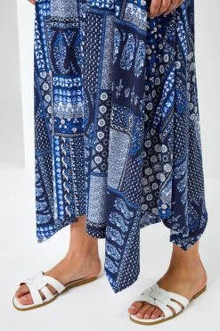 Roman Blue Patchwork Print Hanky Hem Dress 11 Roman Blue Patchwork Print Hanky Hem Dress -Roman Sales Shop unnamed file 2836