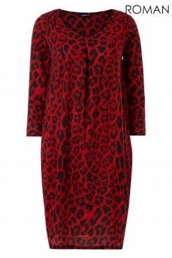 Roman Red Animal Leopard Print Slouch Dress 10 Roman Red Animal Leopard Print Slouch Dress -Roman Sales Shop unnamed file 2852