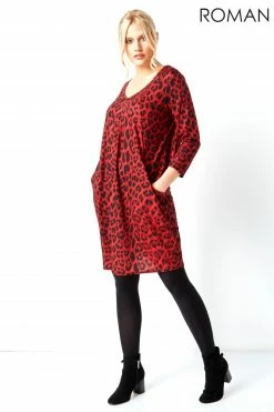 Roman Red Animal Leopard Print Slouch Dress 11 Roman Red Animal Leopard Print Slouch Dress -Roman Sales Shop unnamed file 2853
