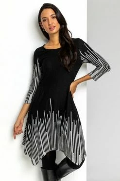 Roman Grey Border Stripe Hanky Hem Swing Dress 13 Roman Grey Border Stripe Hanky Hem Swing Dress -Roman Sales Shop unnamed file 2866