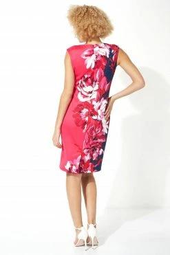 Roman Pink Floral Print Fitted Scuba Dress 8 Roman Pink Floral Print Fitted Scuba Dress -Roman Sales Shop unnamed file 2886