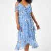 Roman Blue Petite Floral Print Cold Shoulder Midi Dress 2 Roman Blue Petite Floral Print Cold Shoulder Midi Dress -Roman Sales Shop unnamed file 2888