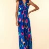 Roman Blue Abstract Floral Print Twist Waist Maxi Dress 2 Roman Blue Abstract Floral Print Twist Waist Maxi Dress -Roman Sales Shop unnamed file 289