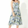 Roman Green Check Print Pleated Midi Dress 1 Roman Green Check Print Pleated Midi Dress -Roman Sales Shop unnamed file 2900