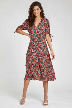 Roman Red Petite Ditsy Floral Tiered Dress 9 Roman Red Petite Ditsy Floral Tiered Dress -Roman Sales Shop unnamed file 2907