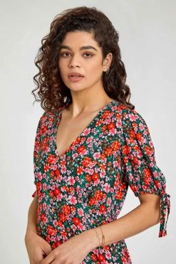 Roman Red Petite Ditsy Floral Tiered Dress 10 Roman Red Petite Ditsy Floral Tiered Dress -Roman Sales Shop unnamed file 2908