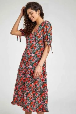 Roman Red Petite Ditsy Floral Tiered Dress 11 Roman Red Petite Ditsy Floral Tiered Dress -Roman Sales Shop unnamed file 2909