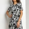 Roman Grey Floral Print Pocket Shift Dress 1 Roman Grey Floral Print Pocket Shift Dress -Roman Sales Shop unnamed file 2931
