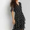 Roman Black Spot Print Tiered Frill Midi Dress 2 Roman Black Spot Print Tiered Frill Midi Dress -Roman Sales Shop unnamed file 294