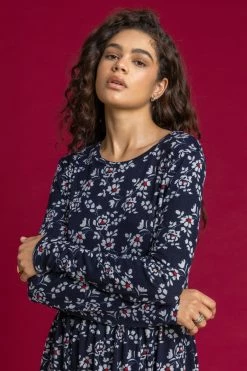 Roman Blue Floral Print Tiered Dress 10 Roman Blue Floral Print Tiered Dress -Roman Sales Shop unnamed file 2965