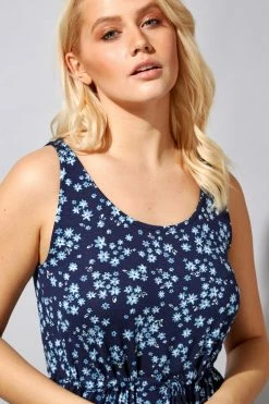 Roman Navy Ditsy Floral Elasticated Dress 8 Roman Navy Ditsy Floral Elasticated Dress -Roman Sales Shop unnamed file 2969