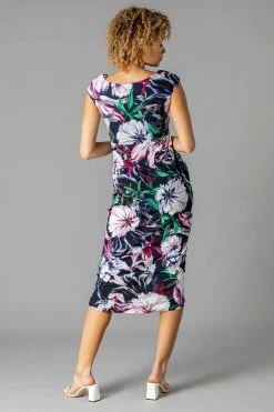 Roman Navy Floral Print Wrap Dress 9 Roman Navy Floral Print Wrap Dress -Roman Sales Shop unnamed file 2979