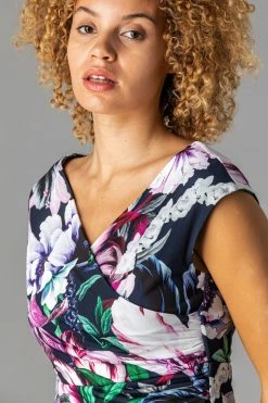 Roman Navy Floral Print Wrap Dress 10 Roman Navy Floral Print Wrap Dress -Roman Sales Shop unnamed file 2980